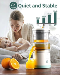 ROMINO Rechargeable Citrus Juicer | Portable Wireless Juicer for Oranges, Pomegranates & Lemons | BPA-Free Electric Juicer with USB Charging | Multicolour | 320g | 90% Juice Yield