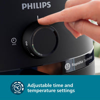 PHILIPS Air Fryer NA120/00 – 1500W, 4.2L, Rapid Air Technology, 90% Less Fat, 12 Presets, Black