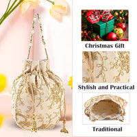 VMMPL Potli Bags for Ladies & Girls | Women Shagun Pouches for Festive Seasons | Batwa Bag Bridal Purse With Embroidery -Cream
