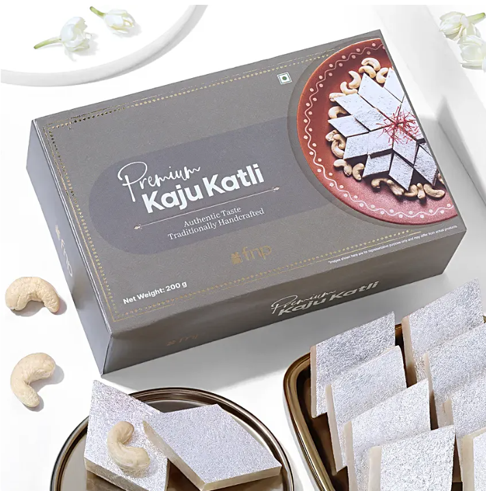 Cultural Charm Ethnic Rakhi Set of 2 with Premium Kesar Kaju Katli (200g) | Includes Roli Chawal | Festive Gift Hamper for Raksha Bandhan