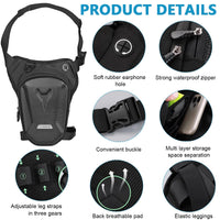VMMPL Optifit® Thigh Bag for Bikers | Waterproof Waist & Leg Bag with Large Capacity | EVA Tactical Multi-Function Outdoor Sports Pouch for Riding, Hiking, Climbing (Black)