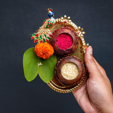 VMMPL DeoDap Rakhi with Chocolate Gift Combo for Brother – Set of 2 Multicolored Beads Rakhis with Choco Magic (32g), Silver Pooja Coin & Greeting Card | Traditional Raksha Bandhan Gift Pack