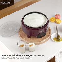 Lifelong Automatic Yogurt & Curd Maker for Home | 1 Litre Probiotic-Rich Electric Curd Machine with Auto Temperature Control | 304 Stainless Steel Container | Multi-Purpose Fermentation Appliance (Model: LLECM18)
