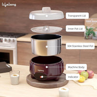 Lifelong Automatic Yogurt & Curd Maker for Home | 1 Litre Probiotic-Rich Electric Curd Machine with Auto Temperature Control | 304 Stainless Steel Container | Multi-Purpose Fermentation Appliance (Model: LLECM18)