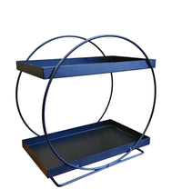 12FOR COLLECTION 2-Tier Metal Organizer | Freestanding Countertop Storage Rack for Kitchen, Bathroom, Office (Black)