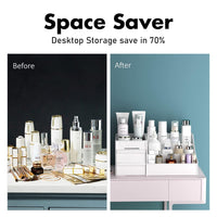 Kitchenwell Cosmetic Organizer with Drawers for Bathroom, Bedroom, Living Room, Kitchen, Dining Room, Office (White,Pack of 1)