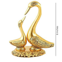 House of Astro Golden Pair of Kissing Swan Duck Showpiece for Home Decor & Gift – 5 Inch | Metal, Golden Finish