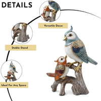 Multicolour Bird Resin Figurine – Elegant Home Décor Showpiece