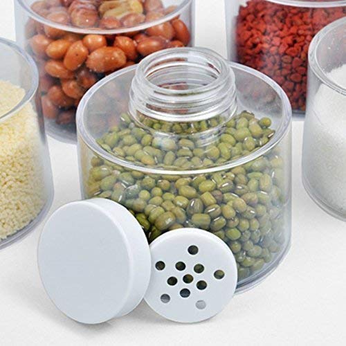 Ostin 6 Pcs Stackable Spice Tower Carousel | Transparent Acrylic Spice Rack | Space-Saving Kitchen Organizer