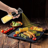 2-in-1 Olive Oil Sprayer and Dispenser Bottle for Kitchen – 500ml Glass Spray Bottle for Healthy Cooking & Salad Dressing