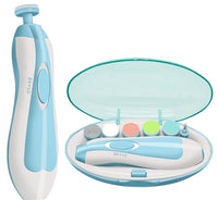VMMPL Baby Nail Trimmer Electric for Newborns with Light | Safe Baby Nail File Set with 6 Grinding Pads | Electric Nail Clipper for Infant, Toddler, Kids & Mom | Compact & Silent Nail Cutter Kit – Multi Color