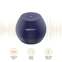 Basics 5W Mini Bluetooth Speaker with 30Hrs Playtime, TWS, Powerful Bass, BT 5.0, MicroSD/USB, IPX5 Waterproof (Blue)