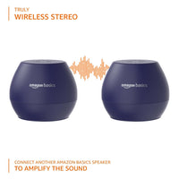 Basics 5W Mini Bluetooth Speaker with 30Hrs Playtime, TWS, Powerful Bass, BT 5.0, MicroSD/USB, IPX5 Waterproof (Blue)