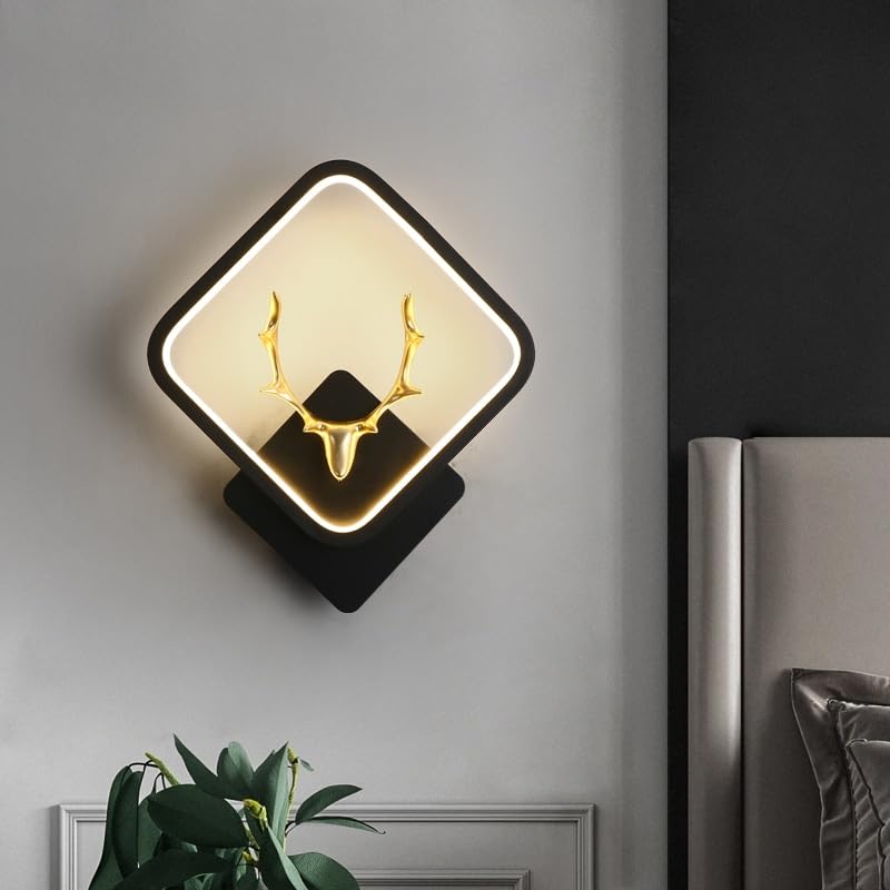 Groeien ABS Plastic LED 3 Color Wall Light | Hiranhead-Square Design | Warm, Natural & Cool White | Indoor/Outdoor Decorative Light for Bedroom, Living Room, Kitchen & More