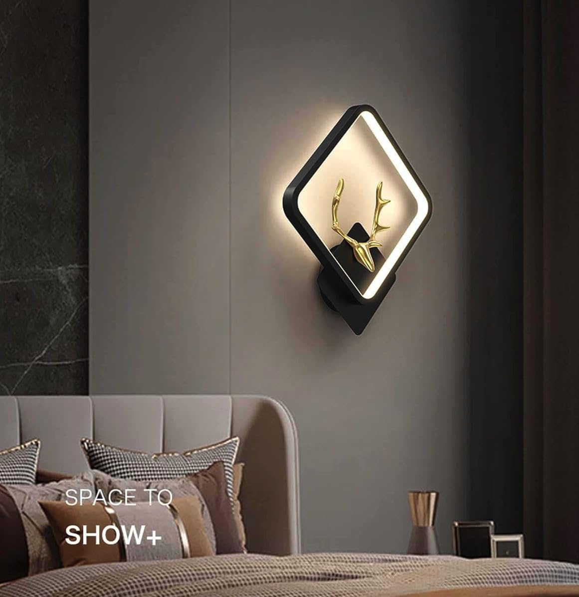 Groeien ABS Plastic LED 3 Color Wall Light | Hiranhead-Square Design | Warm, Natural & Cool White | Indoor/Outdoor Decorative Light for Bedroom, Living Room, Kitchen & More