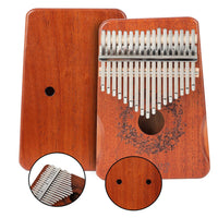 Juarez KLM50 Kalimba – Handcrafted Wooden Thumb Piano | Portable, Easy to Learn Musical Instrument (Natural Brown & White)