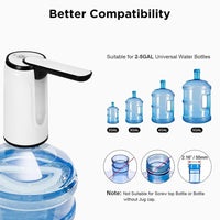 Foldable Water Dispenser Pump for 20 Litre Bottle 1200 mAH Battery Rechargeable hot and Cold Home Office Outdoor Portable