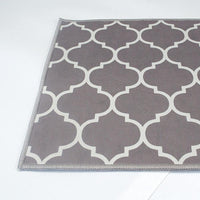 HomeCloud Kitchen Mat Combo | Anti-Slip Velvet Floor Mat Set for Kitchen, Room & Door (TRAP_GREY, 41x122 cm & 41x61 cm, 6mm Thick, Set of 2)