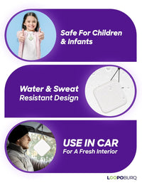 Loopoburq Wearable & Portable Air Purifier – Mint Green | Filterless, Lightweight, Ultra-Quiet | 120 Hours Battery Life