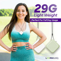Loopoburq Wearable & Portable Air Purifier – Mint Green | Filterless, Lightweight, Ultra-Quiet | 120 Hours Battery Life