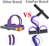 McFarlane Natural Rubber Pull Reducer Training Bands | 4 Tubes Body Trimmer Pedal Exerciser for Home Workout | Unisex (Multicolour)