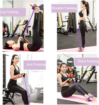 McFarlane Natural Rubber Pull Reducer Training Bands | 4 Tubes Body Trimmer Pedal Exerciser for Home Workout | Unisex (Multicolour)