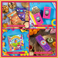 VMMPL Rakhi Giftbox for Brother | 11-in-1 Rakhi Gift Hamper | Rudraksha & Mystic Braid Rakhi | Dhoop Cone | Dry Fruits | Mouth Freshener | Tic-Tac-Toe Game | Greeting Card – 560g