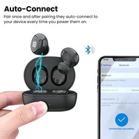 Portronics Harmonics Twins S3 TWS Bluetooth 5.2 Earbuds | 20 Hrs Playtime | 8mm Drivers | Lightweight In-Ear Design | Touch Controls | Type-C Charging | IPX4 Water Resistant (Black)