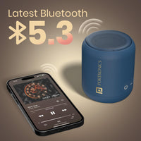 Portronics SoundDrum 1 12W Bluetooth Speaker – 360° Surround Sound | TWS | Type-C Charging | Blue
