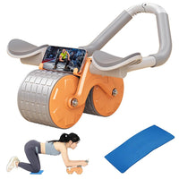 Proberos® Ab Roller Set with Counter & Silent Knee Pad | Premium Ab Roller with Elbow Support & Phone Holder for Core, Fitness & Home Workout