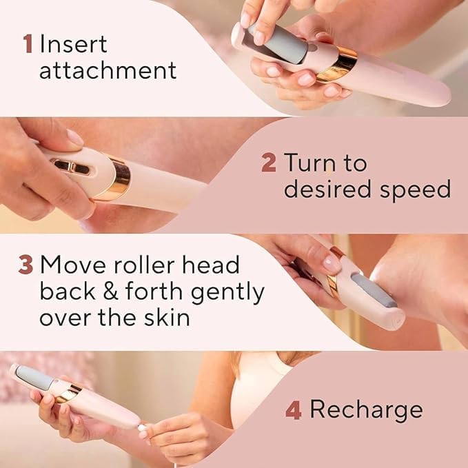 SPAREQUE Callus Remover for Feet – Rechargeable Pedicure Tool for Dead Skin & Cracked Heels