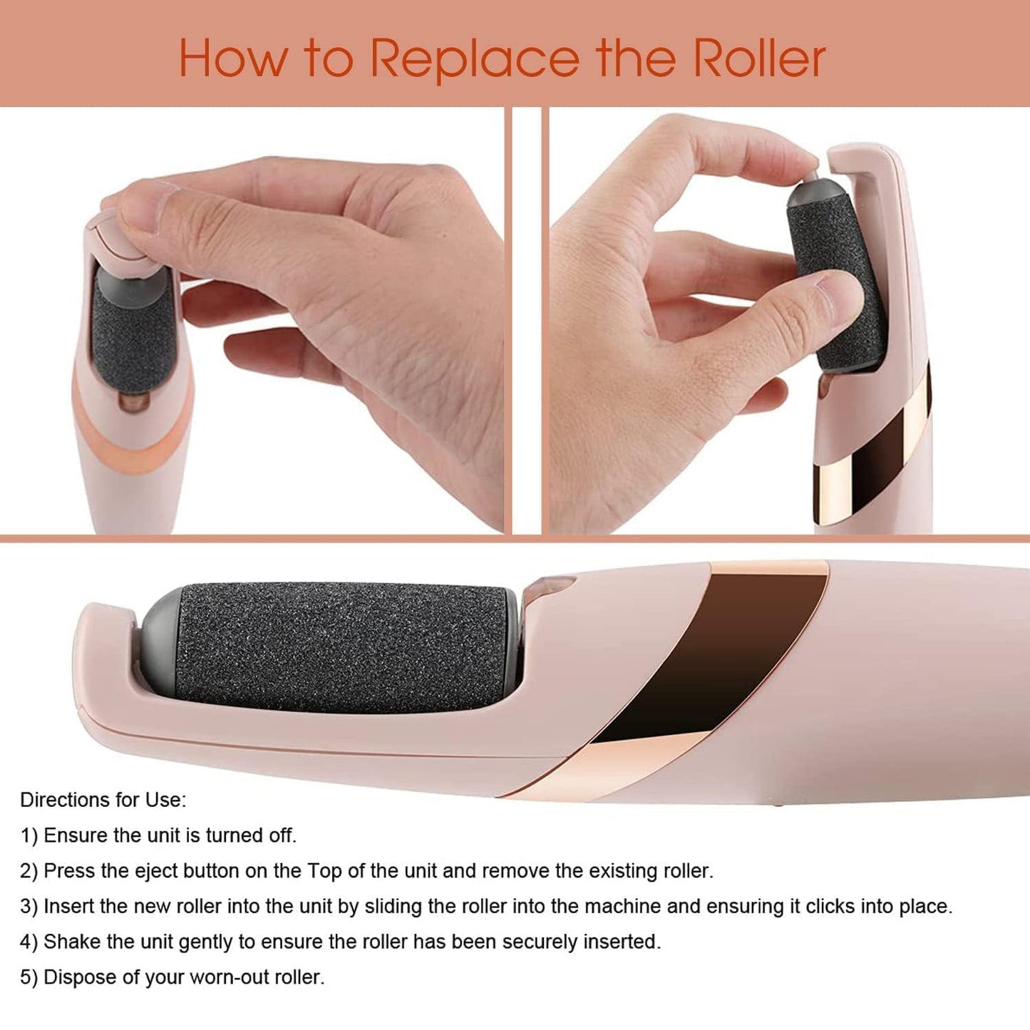 SPAREQUE Callus Remover for Feet – Rechargeable Pedicure Tool for Dead Skin & Cracked Heels