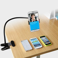 SWAPKART Flexible Mobile Tabletop Stand | Heavy Duty Metal Foldable Lazy Bracket Clip Mount | Multi-Angle Holder for All Smartphones &amp; Tablets – Multicolor