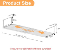 Under Shelf Rack for Kitchen | Expandable Metal Hanging Storage Organizer (Black)