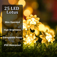 VMMPL 25 LED Lotus String Lights – Warm White | Home Decoration Diwali Lights