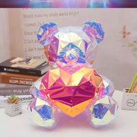 VMMPL Umi 3D Galaxy Crystal Ball Night Lamp – USB LED Mood Light for Bedroom, Office, Gift for Kids & Adults (Teddy LED Style, Red)