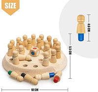 VMMPL Wooden Memory Match Stick Chess Game Set | Educational Board Game for Kids & Parents | Brain Training Toy for Age 3+ | Montessori Learning Toy | 6 Player Memory Chess with Dice & Color Sticks