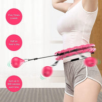 DPCR Weighted Hula Hoop for Adults - 24 Detachable Knots | Infinity Smart Fitness Hoop for Weight Loss & Massage – Multi Color