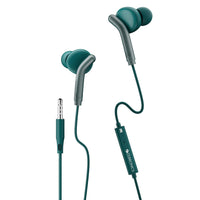 Zebronics Zeb-Bro Wired In-Ear Earphones with Mic | 3.5mm Jack | Passive Noise Isolation | Snug Fit | 1.2m Cable | Water Resistant | Green | Ideal for Calls, Music & Gaming