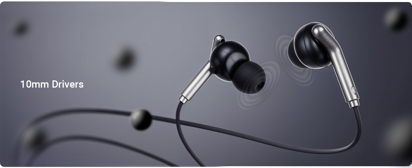 Zebronics Zeb-Bro Wired In-Ear Earphones with Mic | 3.5mm Jack | Passive Noise Isolation | Snug Fit | 1.2m Cable | Water Resistant | Green | Ideal for Calls, Music & Gaming