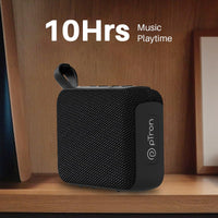 pTron Funk Wow 6W Ultra Portable Bluetooth Speaker – Pristine Sound, TWS, 10Hrs Playback, IPX5 Water Resistant, Multi-Playback, Type-C Charging (Black)
