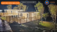 20' White Capsule Container Villa – Luxury Prefab Outdoor Home with Smart Tech