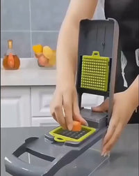 14 in 1 Multipurpose Chopper Fruits & Vegetable Cutters, Grater Peeler Chipser Unbreakable Food Grade Body Easy Push to Clean Button Slicer Dicer Chopper for Kitchen Mandoline Slicer Cutter