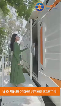 20' White Capsule Container Villa – Luxury Prefab Outdoor Home with Smart Tech