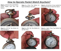 VMMPL Harry Potter Metal Pocket Watch Keychain – Vintage Style Analog Clock, Multicolour, Unisex (Pack of 1)